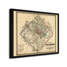 Cargar imagen en el visor de la galería, Digitally Restored and Enhanced 1862 Washington DC Map - Framed Vintage Washington DC Map - Old Washington DC Map- District of Columbia Map & Environs Showing Fortifications Wall Art Poster