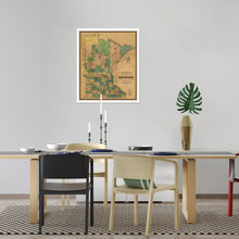 Cargar imagen en el visor de la galería, Digitally Restored and Enhanced 1874 Minnesota Map - Framed Vintage Minnesota Map - Old Minnesota State Map - Restored Township & Railroad Wall Map of Minnesota Wall Art Poster