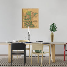 Cargar imagen en el visor de la galería, Digitally Restored and Enhanced 1874 Minnesota Map - Framed Vintage Minnesota Map - Old Minnesota State Map - Restored Township & Railroad Wall Map of Minnesota Wall Art Poster