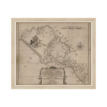 Cargar imagen en el visor de la galería, Digitally Restored and Enhanced 1747 Northern Neck Virginia Map - Framed Vintage Virginia Wall Map - Old Map of Virginia - A Survey of The Northen Neck of Virginia Map Wall Art Poster Print