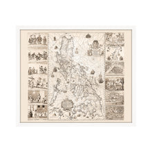 Cargar imagen en el visor de la galería, Digitally Restored and Enhanced 1734 Philippines Map Poster - Framed Vintage Philippines Wall Art - Old Philippines Map Art - Restored Historic Map of Philippines Poster Print