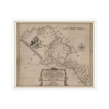 Load image into Gallery viewer, Digitally Restored and Enhanced 1747 Northern Neck Virginia Map - Framed Vintage Virginia Wall Map - Old Map of Virginia - A Survey of The Northen Neck of Virginia Map Wall Art Poster Print
