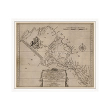 Cargar imagen en el visor de la galería, Digitally Restored and Enhanced 1747 Northern Neck Virginia Map - Framed Vintage Virginia Wall Map - Old Map of Virginia - A Survey of The Northen Neck of Virginia Map Wall Art Poster Print