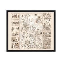 Cargar imagen en el visor de la galería, Digitally Restored and Enhanced 1734 Philippines Map Poster - Framed Vintage Philippines Wall Art - Old Philippines Map Art - Restored Historic Map of Philippines Poster Print