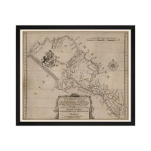 Cargar imagen en el visor de la galería, Digitally Restored and Enhanced 1747 Northern Neck Virginia Map - Framed Vintage Virginia Wall Map - Old Map of Virginia - A Survey of The Northen Neck of Virginia Map Wall Art Poster Print