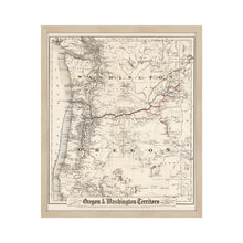 Cargar imagen en el visor de la galería, Digitally Restored and Enhanced 1880 Oregon and Washington Map -Framed Vintage Oregon Poster - Old Oregon Map Art - Restored Township Map Of Oregon State & Washington Territory