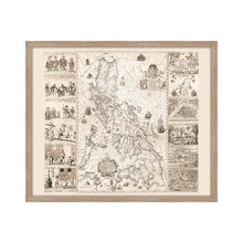 Cargar imagen en el visor de la galería, Digitally Restored and Enhanced 1734 Philippines Map Poster - Framed Vintage Philippines Wall Art - Old Philippines Map Art - Restored Historic Map of Philippines Poster Print