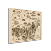 Load image into Gallery viewer, Digitally Restored and Enhanced 1858 Map of White Mountains New Hampshire Poster - Vintage Map NH Wall Art - Vintage White Mountains Map - White Mountains Poster - NH White Mountains Map Poster