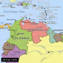 Load image into Gallery viewer, Digitally Restored and Enhanced Latin America Map Poster - Central and South America Map - Latin American Poster - South America Map Poster - South America Wall Map
