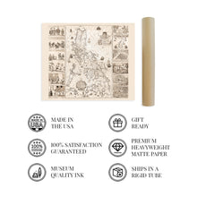 Load image into Gallery viewer, Digitally Restored and Enhanced 1734 Map of the Philippines - Philippines Wall Art - Filipino Art Wall Decor - Philippines Poster - Carta Hydrographica y Chorographica de las Islas Filipinas