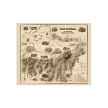 Load image into Gallery viewer, Digitally Restored and Enhanced 1858 Map of White Mountains New Hampshire Poster - Vintage Map NH Wall Art - Vintage White Mountains Map - White Mountains Poster - NH White Mountains Map Poster