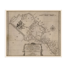 Load image into Gallery viewer, Digitally Restored and Enhanced 1747 Northern Neck of Virgina Map Print - Northern Virginia Vintage Map Wall Art -1736 &amp; 1737 Survey of the Northern Neck Virginia Wall Map Published in 1747
