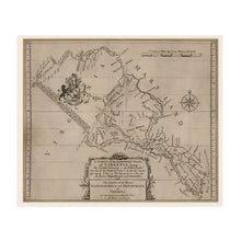 Cargar imagen en el visor de la galería, Digitally Restored and Enhanced 1747 Northern Neck of Virgina Map Print - Northern Virginia Vintage Map Wall Art -1736 & 1737 Survey of the Northern Neck Virginia Wall Map Published in 1747