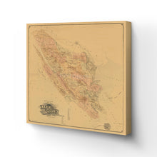 Load image into Gallery viewer, Digitally Restored and Enhanced 1892 Marin California Map Canvas - Canvas Wrap Vintage Marin County Poster - History Map of Marin County California