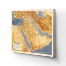 Load image into Gallery viewer, Digitally Restored and Enhanced 1991 Operation Desert Storm Map Canvas Art - Canvas Wrap Vintage Wall Map of Middle East - Old Middle East Map Poster - Operation Desert Storm Planning Graphic Map