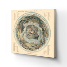 Load image into Gallery viewer, Digitally Restored and Enhanced 1908 Mount Washington Map Canvas - Canvas Wrap Vintage Map of Mt Washington New Hampshire Wall Art - Bird's Eye View From Summit of Mount Washington New Hampshire Map
