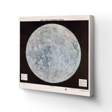 Load image into Gallery viewer, Digitally Restored and Enhanced 1966 Moon Map Canvas Art - Canvas Wrap Vintage Moon Poster - Old Map of the Moon Wall Art - Restored Moon Map Poster - USAF Lunar Reference Mosaic Map of the Moon