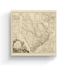 Load image into Gallery viewer, Digitally Restored and Enhanced 1773 South Carolina Map Canvas Art - Canvas Wrap Vintage Wall Map of South Carolina Poster - Old South Carolina State Map - Restored Province of South Carolina Wall Art

