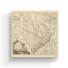 Cargar imagen en el visor de la galería, Digitally Restored and Enhanced 1773 South Carolina Map Canvas Art - Canvas Wrap Vintage Wall Map of South Carolina Poster - Old South Carolina State Map - Restored Province of South Carolina Wall Art