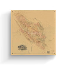 Load image into Gallery viewer, Digitally Restored and Enhanced 1892 Marin California Map Canvas - Canvas Wrap Vintage Marin County Poster - History Map of Marin County California