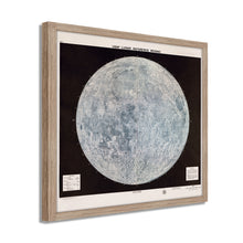Load image into Gallery viewer, Digitally Restored and Enhanced 1966 Map of the Moon - Framed Vintage Moon Map - Restored Moon Map - Old Moon Map - USAF Lunar Reference Mosaic Poster of the Moon Wall Art Print