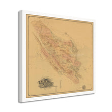 Cargar imagen en el visor de la galería, Digitally Restored and Enhanced 1892 Map of Marin County - Framed Vintage Marin County Poster - Old Marin California Map Poster