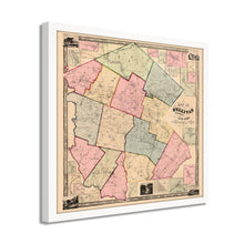 Load image into Gallery viewer, Digitally Restored and Enhanced 1856 Sullivan County NY Map - Framed Vintage Map of New York State - Old New York Map Poster - Restored Sullivan County Wall Art from Actual Surveys