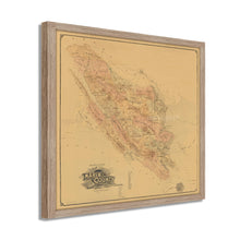 Cargar imagen en el visor de la galería, Digitally Restored and Enhanced 1892 Map of Marin County - Framed Vintage Marin County Poster - Old Marin California Map Poster