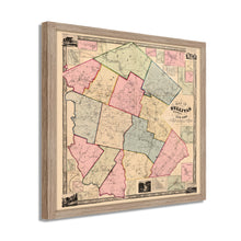 Load image into Gallery viewer, Digitally Restored and Enhanced 1856 Sullivan County NY Map - Framed Vintage Map of New York State - Old New York Map Poster - Restored Sullivan County Wall Art from Actual Surveys