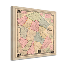 Load image into Gallery viewer, Digitally Restored and Enhanced 1856 Sullivan County NY Map - Framed Vintage Map of New York State - Old New York Map Poster - Restored Sullivan County Wall Art from Actual Surveys