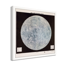 Load image into Gallery viewer, Digitally Restored and Enhanced 1966 Map of the Moon - Framed Vintage Moon Map - Restored Moon Map - Old Moon Map - USAF Lunar Reference Mosaic Poster of the Moon Wall Art Print