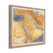 Load image into Gallery viewer, Digitally Restored and Enhanced 1991 Operation Desert Storm Map - Framed Vintage Middle East Map Poster - Old Middle East Wall Art - Restored Operation Desert Storm Planning Graphic