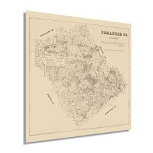 Load image into Gallery viewer, Digitally Restored and Enhanced 1879 Comanche County Texas Map - Vintage Comanche Texas Map Wall Art - Old Comanche County Map of Texas Poster