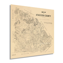 Cargar imagen en el visor de la galería, Digitally Restored and Enhanced 1879 Atascosa County Texas Map - Vintage Map of Atascosa County Wall Art - Old Atascosa County Map Poster - History Map of Atascosa County TX Showing Land Ownership