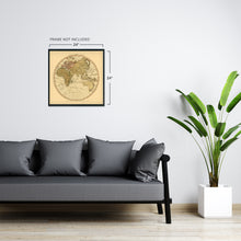 Cargar imagen en el visor de la galería, 1786 Cartel del mapa del mundo antiguo del hemisferio oriental - Arte de la pared del mapa del mundo del hemisferio oriental vintage - Mapa del mundo del hemisferio oriental antiguo