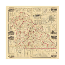 Load image into Gallery viewer, Digitally Restored and Enhanced 1860 York County Pennsylvania Map - Vintage Map of York Pennsylvania Wall Art - Historic York County PA Map Poster - Old York County Map Print from Actual Surveys