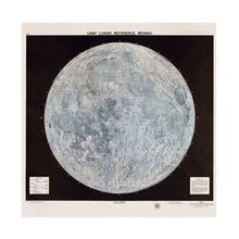 Load image into Gallery viewer, Digitally Restored and Enhanced 1966 Lunar Moon Map Poster - Lunar Map - Moon Poster Vintage Map with Data Table - Print of the Moon Wall Map - Lunar Poster - USAF Lunar Reference Mosaic