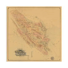 Load image into Gallery viewer, Digitally Restored and Enhanced 1892 Marin County Poster Map - Vintage Map of Marin County Wall Art - Old Marin California Map - Historic Marin County CA Map Showing Townships and Land Owners