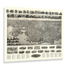 Cargar imagen en el visor de la galería, Digitally Restored and Enhanced 1911 New London Connecticut Map Print - Old View of New London Connecticut Map Wall Art - Historic Connecticut Map Art