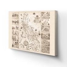 Cargar imagen en el visor de la galería, Digitally Restored and Enhanced 1734 Philippines Map Canvas Art - Canvas Wrap Vintage Map of the Philippines Wall Art - Historic Philippines Map Poster - Restored Philippines Wall Map Print