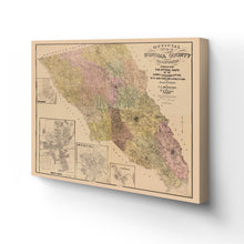 Load image into Gallery viewer, Digitally Restored and Enhanced 1900 Sonoma California Map Canvas - Canvas Wrap Vintage Sonoma CA Map Poster - Old Sonoma County California Wall Map