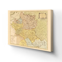 Cargar imagen en el visor de la galería, Digitally Restored and Enhanced 1770 Poland Map Canvas Art - Canvas Wrap Vintage Map of Lithuania - Old Poland Wall Art - Kingdom of Poland Map Poster and the Grand Dutchy of Lithuania Map History