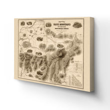 Cargar imagen en el visor de la galería, Digitally Restored and Enhanced 1858 White Mountains Map Canvas Art - Canvas Wrap Vintage Map of White Mountains Wall Art - Old White Mountains New Hampshire Map Poster From Original Surveys