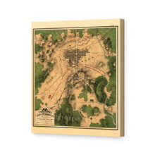 Load image into Gallery viewer, Digitally Restored and Enhanced 1863 Gettysburg Map Canvas Art - Canvas Wrap Vintage Gettysburg Battlefield Map - Old Gettysburg Poster - History Map of the Battle of Gettysburg Pennsylvania Wall Art Poster
