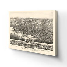 Load image into Gallery viewer, Digitally Restored and Enhanced 1882 Plymouth MA Map Canvas Art - Canvas Wrap Vintage Plymouth Massachusetts Poster - History Map of Massachusetts