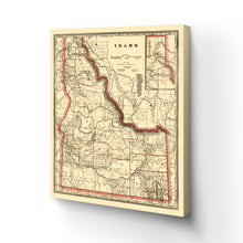 Load image into Gallery viewer, Digitally Restored and Enhanced 1896 Idaho State Map Canvas Art - Canvas Wrap Vintage Idaho Wall Art - Historic Idaho Map Poster - Old Idaho Wall Map - Township & Railroad Map of Idaho Poster