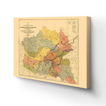 Cargar imagen en el visor de la galería, Digitally Restored and Enhanced 1884 Cherokee Nation Map Canvas - Canvas Wrap Vintage Oklahoma Map - Old Map of Indian Tribes - Cherokee Nation History Map - Historic Cherokee Nation Wall Art