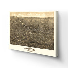 Load image into Gallery viewer, Digitally Restored and Enhanced 1880 Rochester Map Canvas - Canvas Wrap Vintage Rochester Wall Art - Old New York Map - History Map of Rochester NY Wall Art - Bird's Eye View of Rochester NY Map
