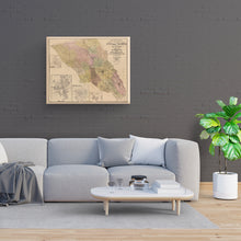 Load image into Gallery viewer, Digitally Restored and Enhanced 1900 Sonoma California Map Canvas - Canvas Wrap Vintage Sonoma CA Map Poster - Old Sonoma County California Wall Map
