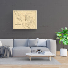 Load image into Gallery viewer, Digitally Restored and Enhanced 1865 Arizona Map Canvas Art - Canvas Wrap Vintage Arizona Map Poster - Old Arizona Wall Art - History Map of Arizona